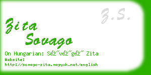zita sovago business card